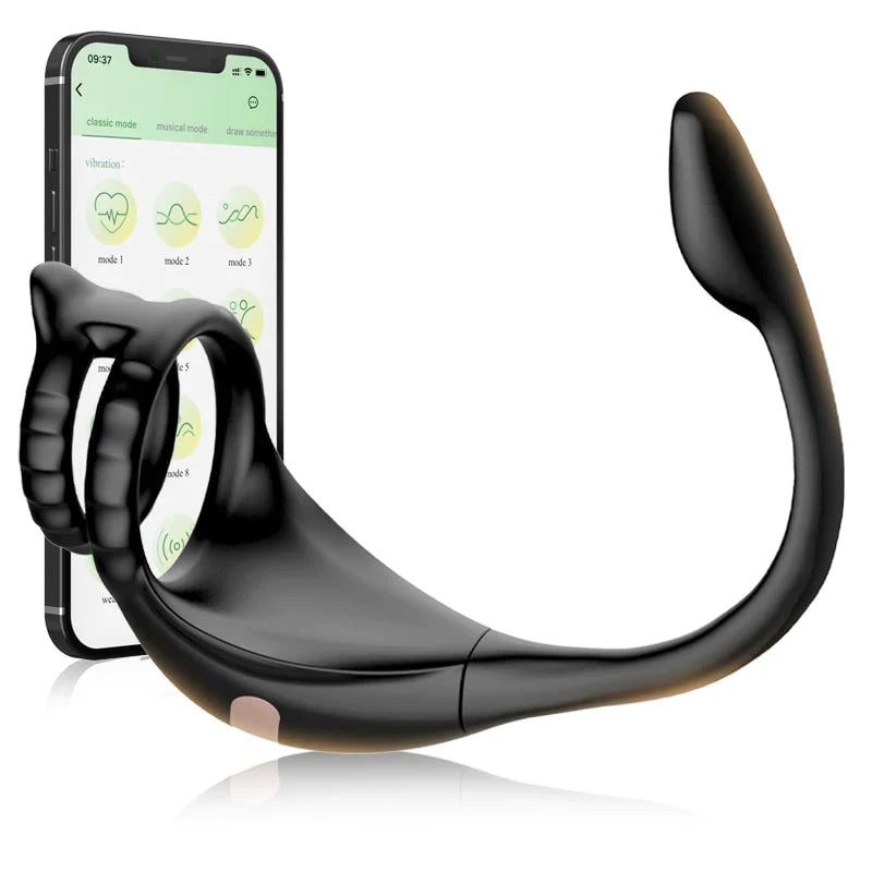 3 in 1 Penis Cock Ring with Multi Stimulations Butt Plug - Cock Ring product image for intimate wellness and personal care