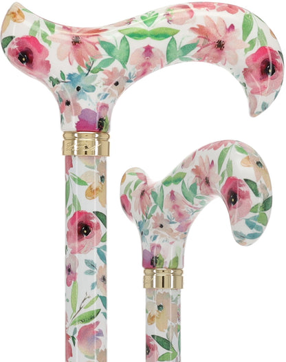 HD Pattern Designer Cane - Matching Handle & Shaft - Durable Adjustable Aluminum