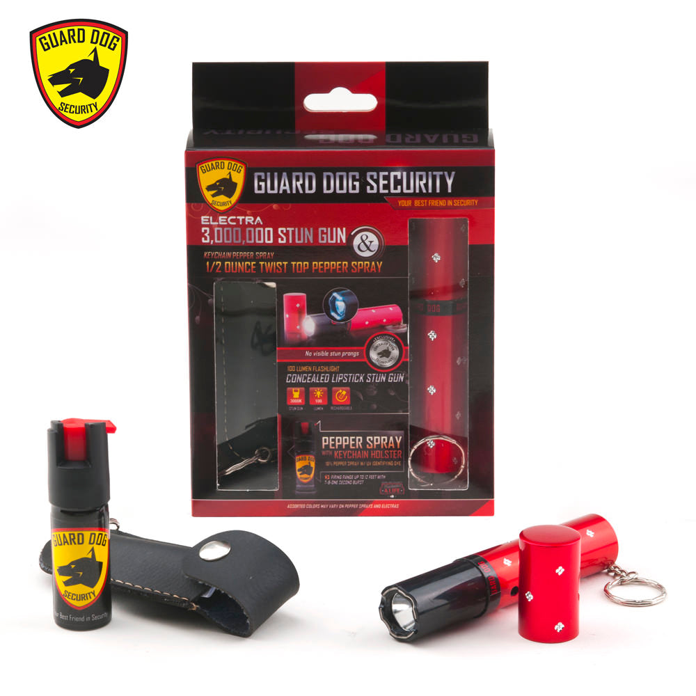 Electra 3 Million Volt Lipstick Stun Gun + 1/2 Ounce Twist Top Pepper Spray - TOPHATTER'S ARMORY DEALS