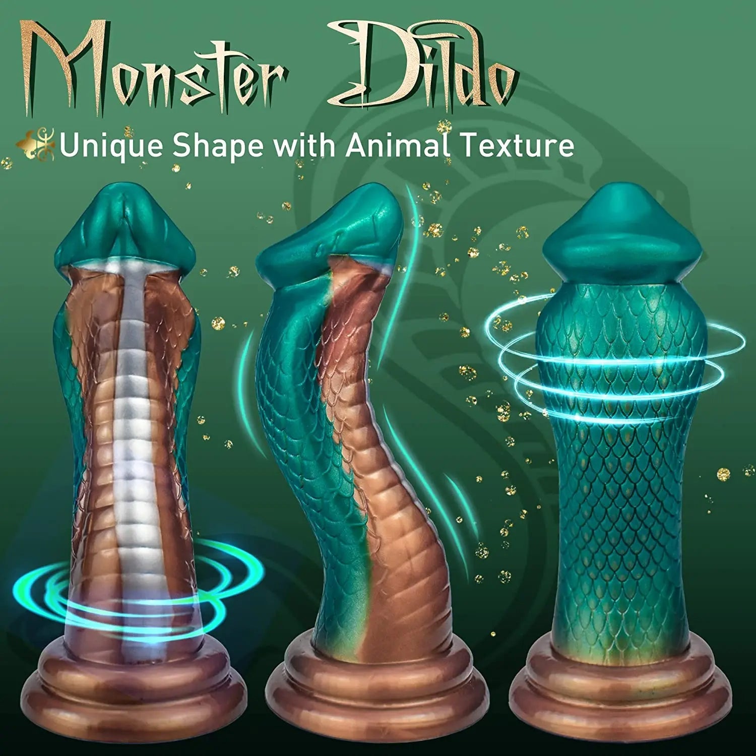 Snake Large Monster Dildo With Strong Suction Cup - Vibrator product image for intimate wellness and personal care