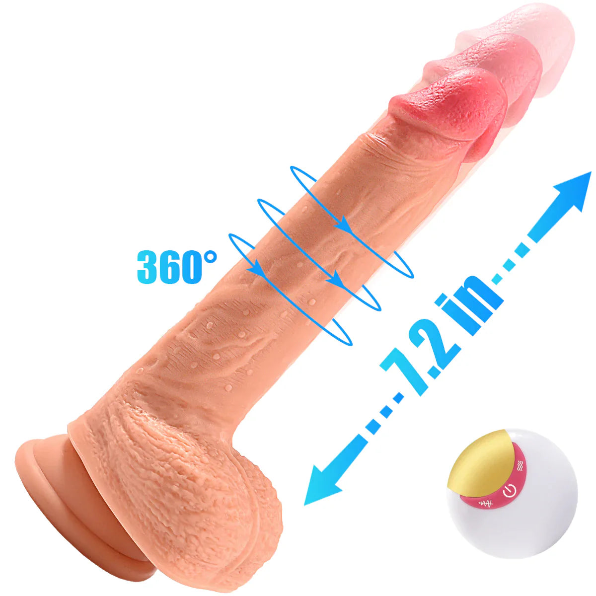 8 Vibration Modes Auto Huge Dildo 8.7 inch G-Spot Thrusting - Vibrator product image for intimate wellness and personal care