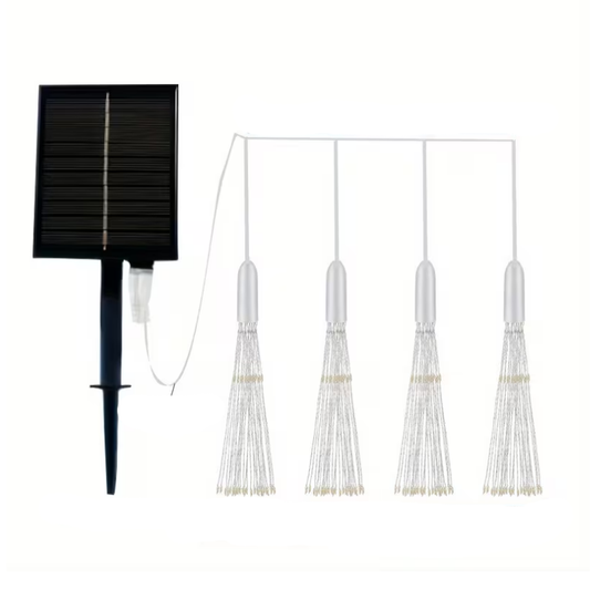 Christmas Solar Hanging LED Star Burst Lights (4pcs)