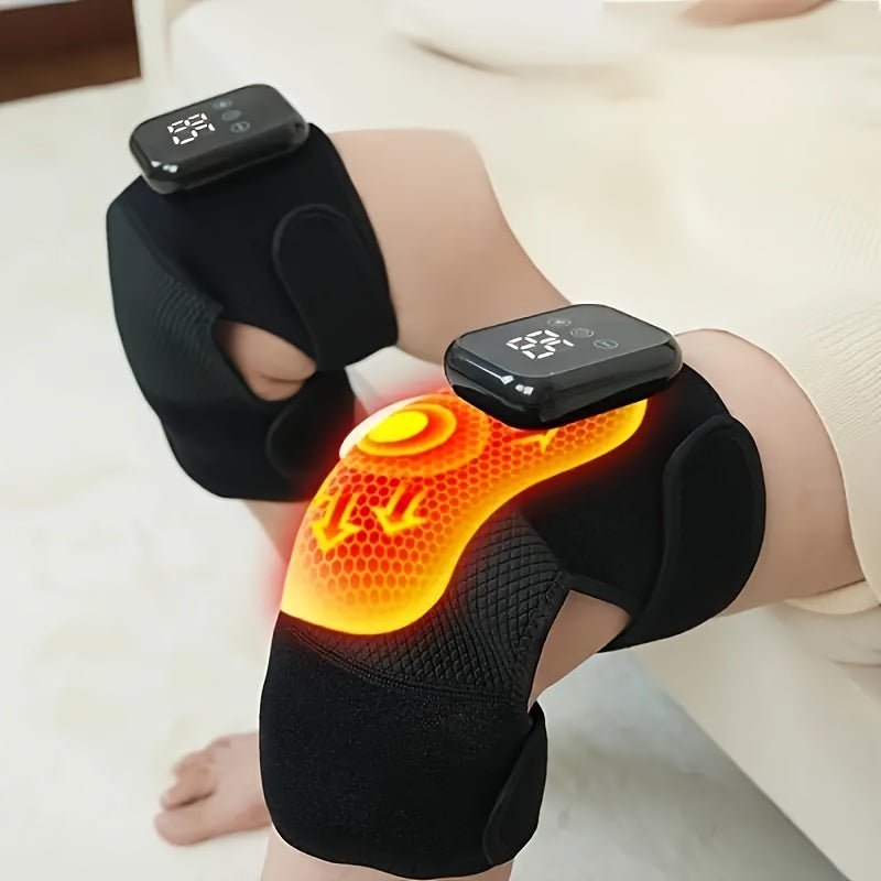 3-in-1 Heated Knee, Elbow, and Shoulder Massager – Wireless(Black)