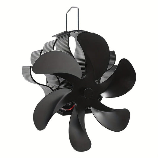 6-Blade Quiet Fireplace Fan Heat Circulator