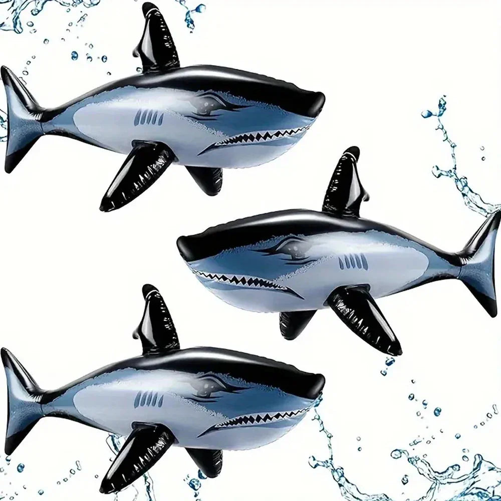 Inflatable Shark Toy for Beach and Pool Games