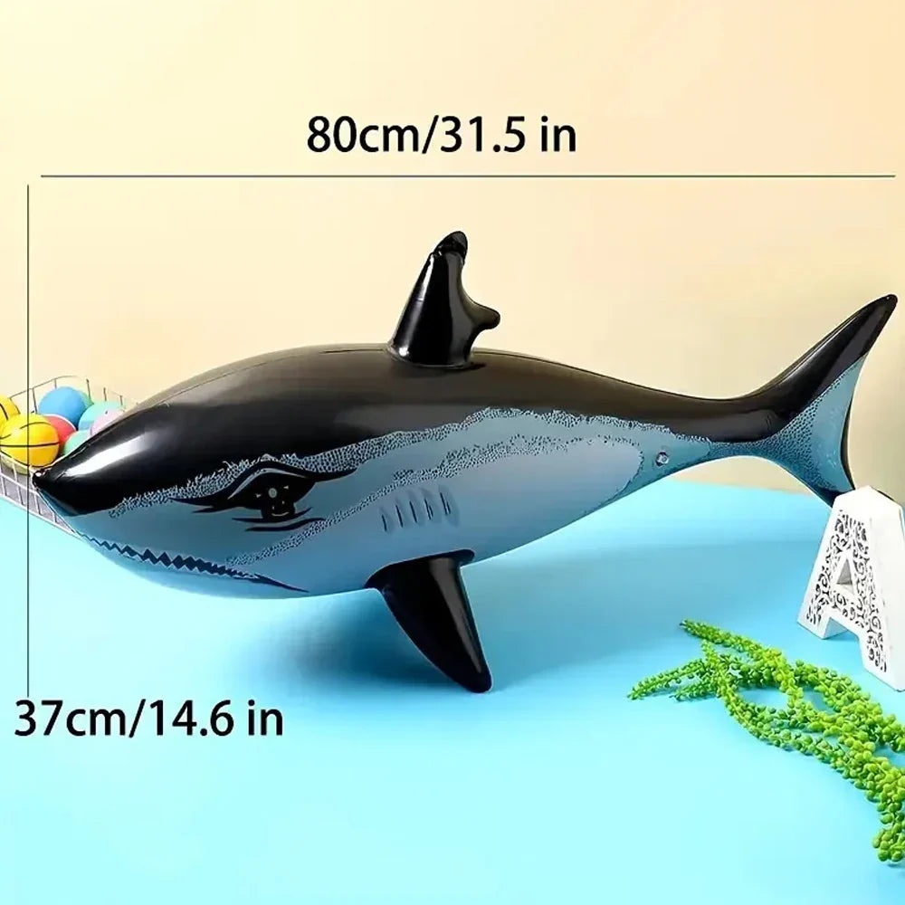 Inflatable Shark Toy for Beach and Pool Games