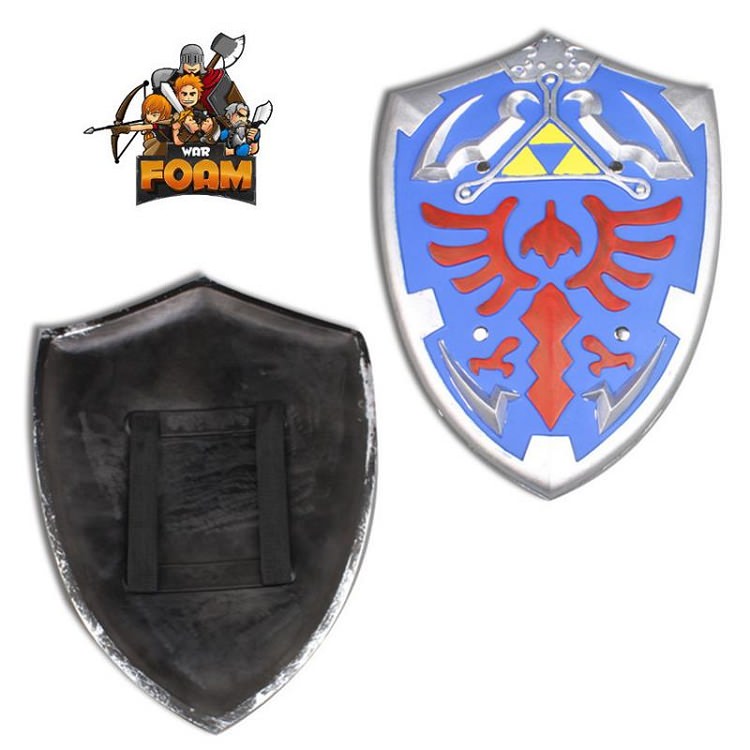 HERO Blue Link Hylian Triforce Foam Shield Legend of Zelda LARP Cosplay - TOPHATTER'S ARMORY DEALS