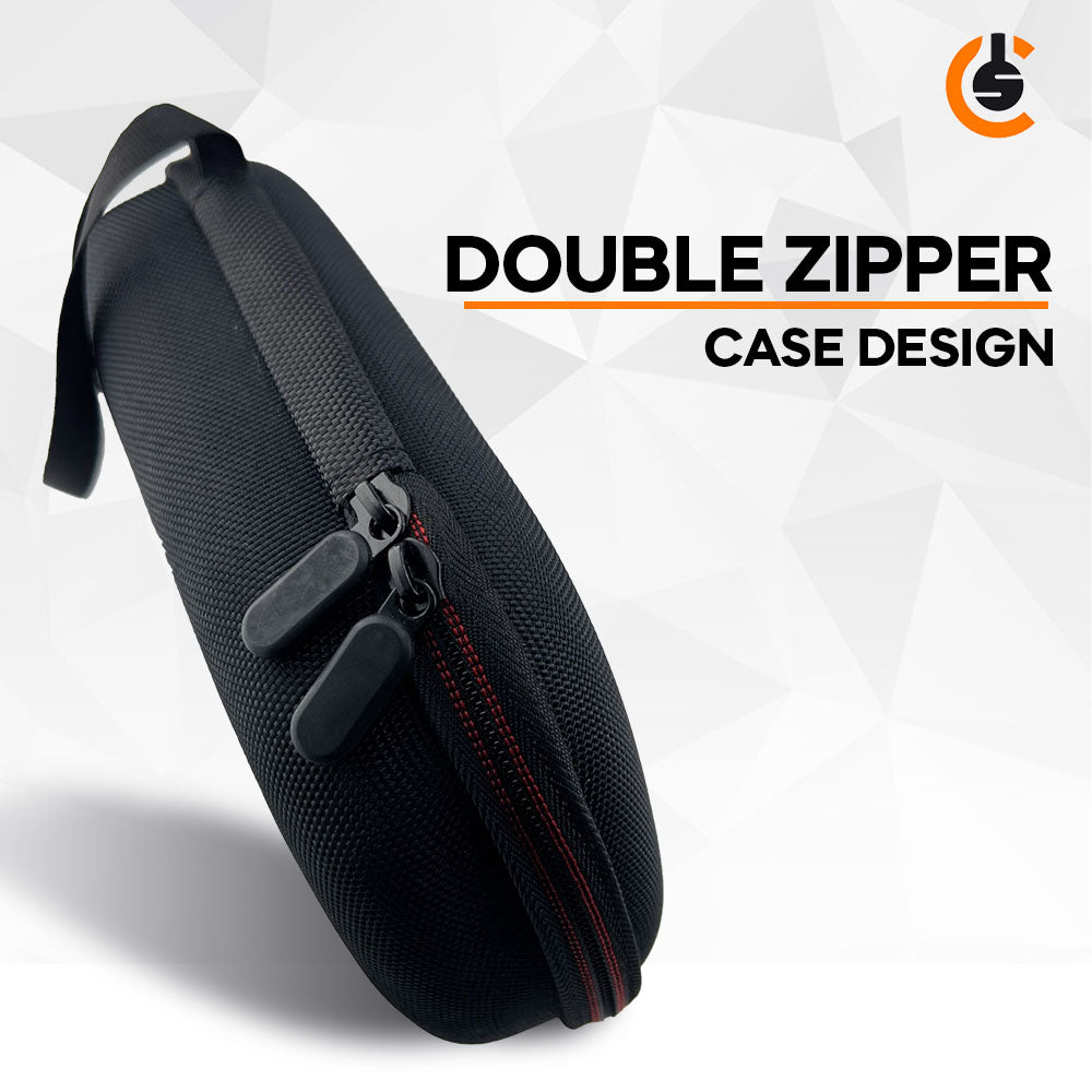 CentralSound EVA Hard Zippered Headphones Protective Carrying Case - Black