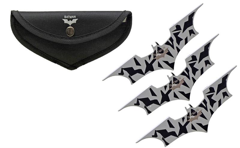 Batman 3 Pc. Throwing Knife Set - Black Camo
