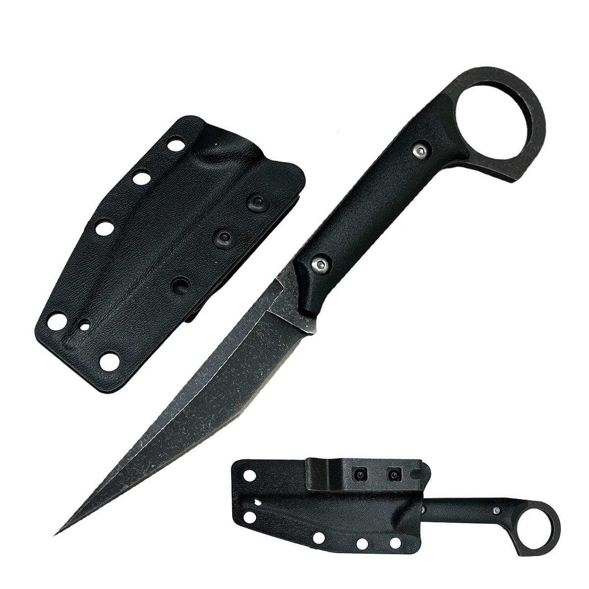Survival EDC Karambit Fixed Blade Knife with Kydex Sheath - TOPHATTER'S ARMORY DEALS