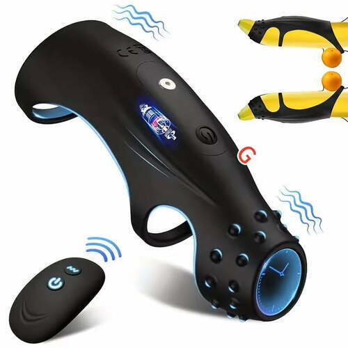 10 Vibrating Cock Ring with G-spot Stimulation and Remote Control - Vibrator product image for intimate wellness and personal