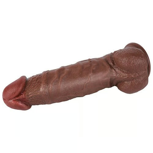Acmejoy - Huge Black Dual Density Dildo 12.99 Inch
