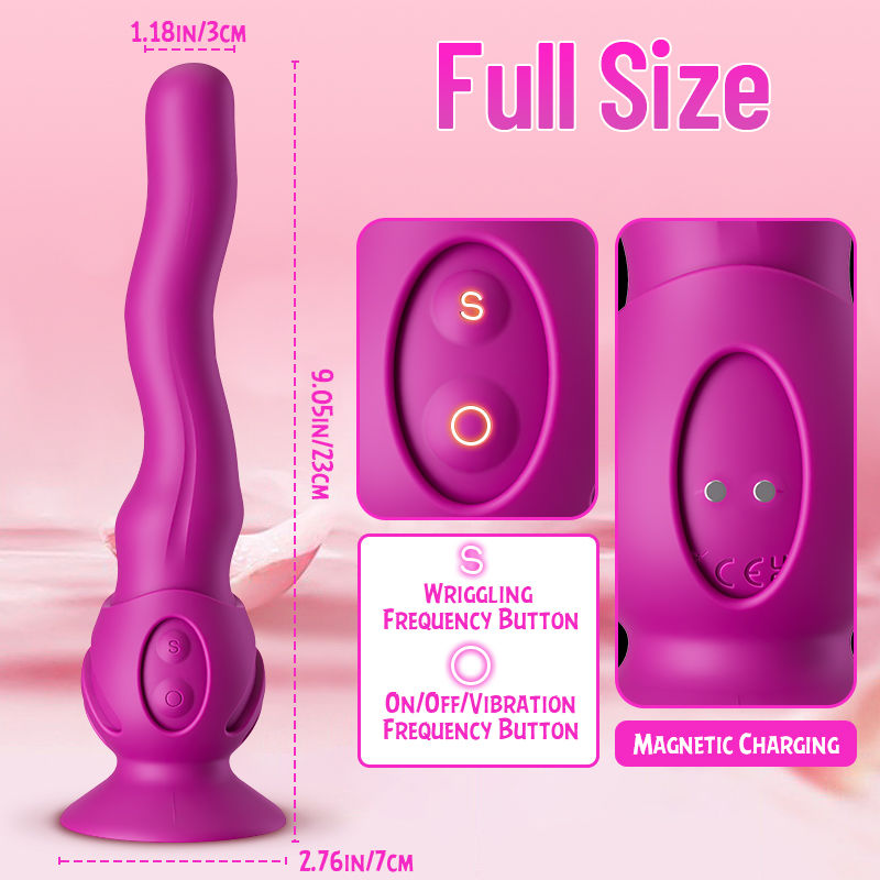 New Wriggling Technology Vibrator With Detachable Suction Cup