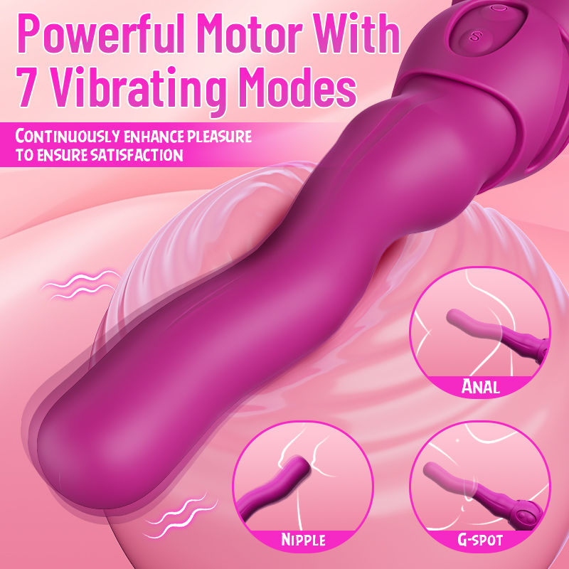 New Wriggling Technology Vibrator With Detachable Suction Cup