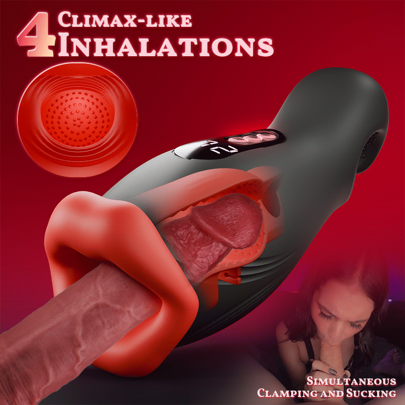 【Non-Stop Extraction】Enchantment - 9 Vibrations 4 Suctions Clamping Suction Oral Simulation Male Stroker