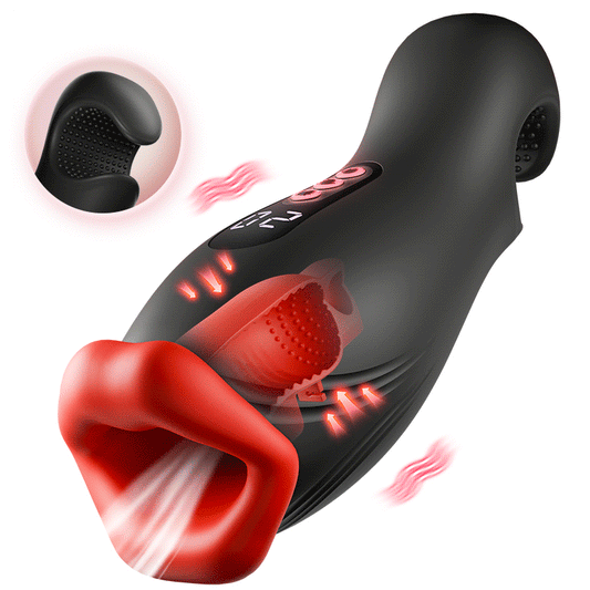 【Non-Stop Extraction】Enchantment - 9 Vibrations 4 Suctions Clamping Suction Oral Simulation Male Stroker