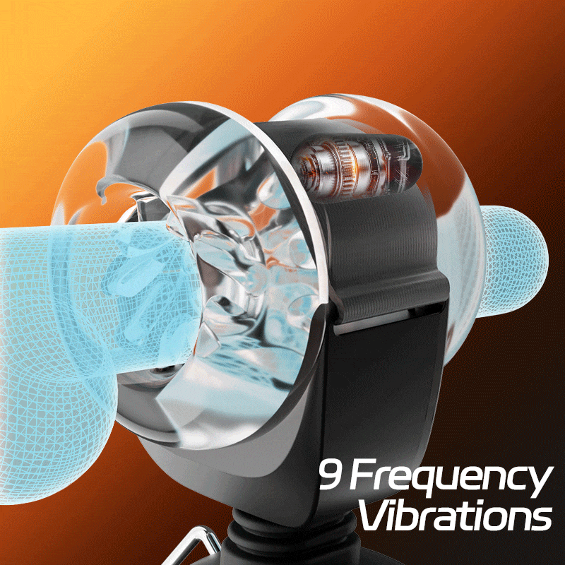Hazel - 9 Vibration & Swing & Thrust Hands-Free Waist Strap-On Male Stroker