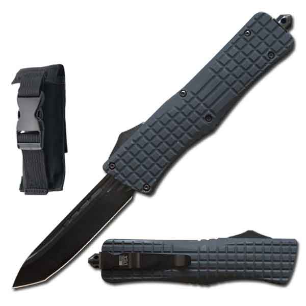 9" Black Matrix Out Of The Front OTF Automatic Knife - TOPHATTER'S ARMORY DEALS