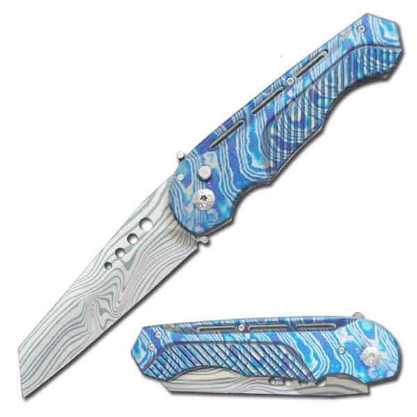 5.5" Closed Maddox Auto Switchblade Tanto Blade Knife - TOPHATTER'S ARMORY DEALS