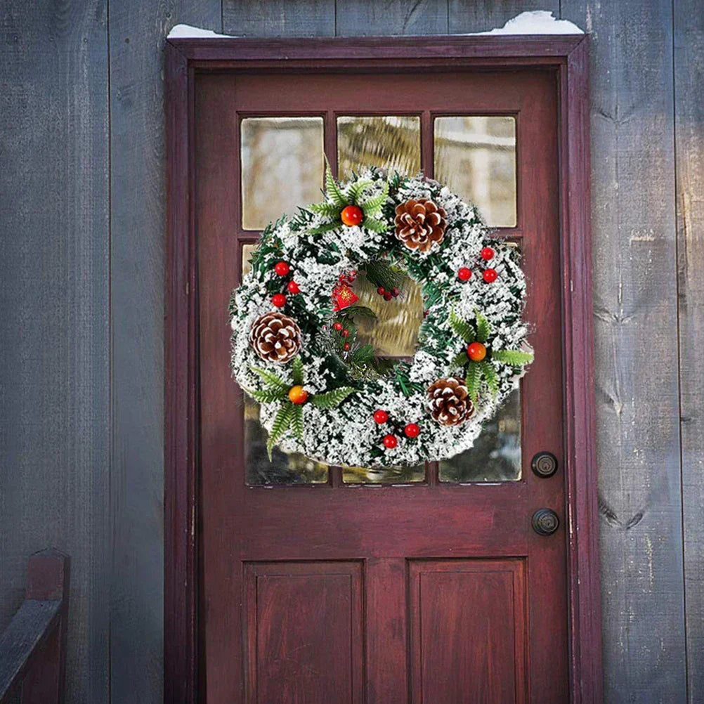 Artificial Christmas Wreath with Berries and Pine Balls