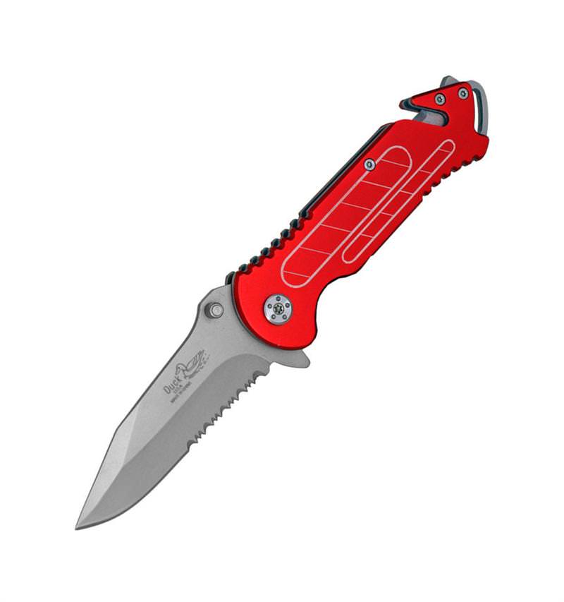 Extreme Rescue Folder Spring Assisted Knife - Red - TOPHATTER'S ARMORY DEALS