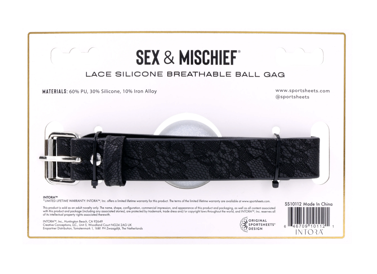 Lace Silicone Breathable Ball Gag