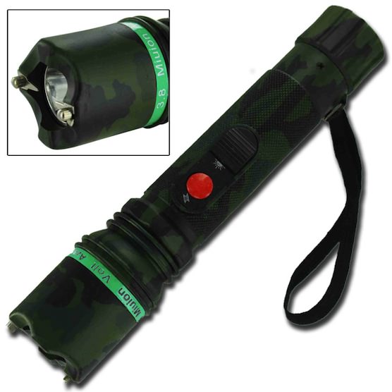 Bright LED Flashlight 3.8 Million Volt Stun Gun - Jungle Action - TOPHATTER'S ARMORY DEALS