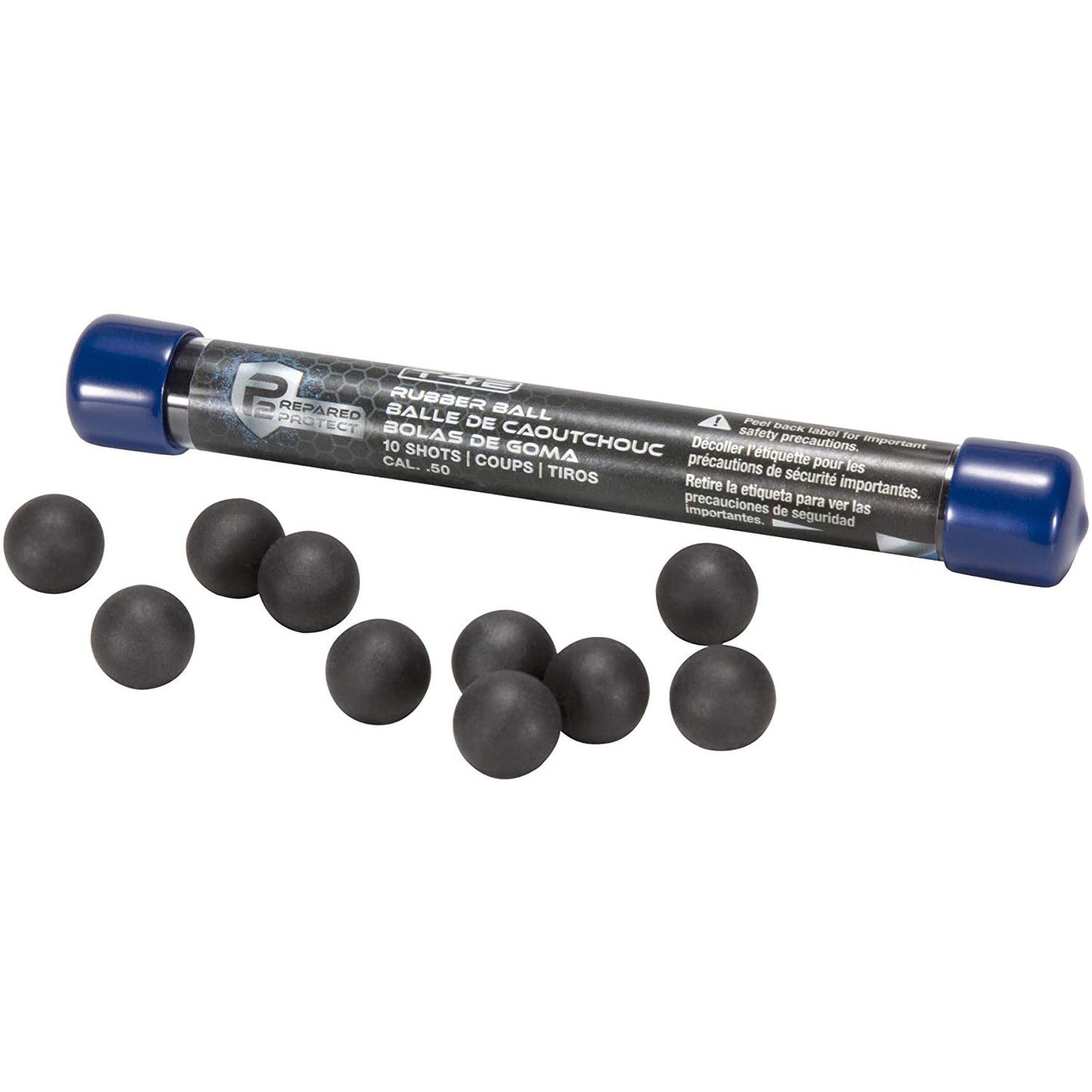 T4E .50 Caliber Reusable Rubber Balls 10 Count, Black