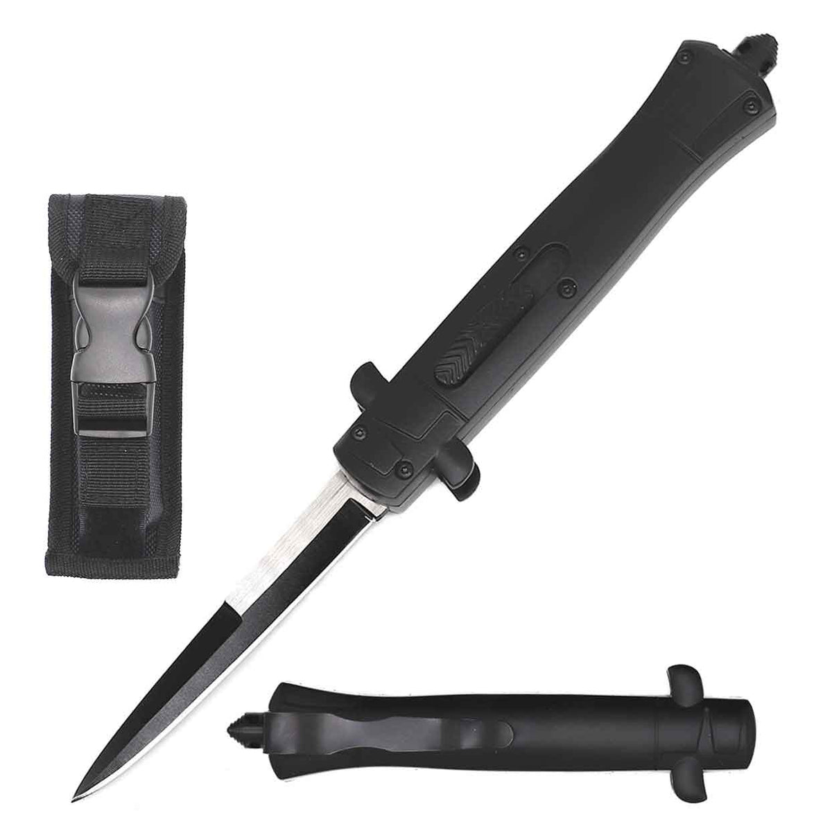 9" Italian Stiletto Style OTF Automatic Knife - TOPHATTER'S ARMORY DEALS