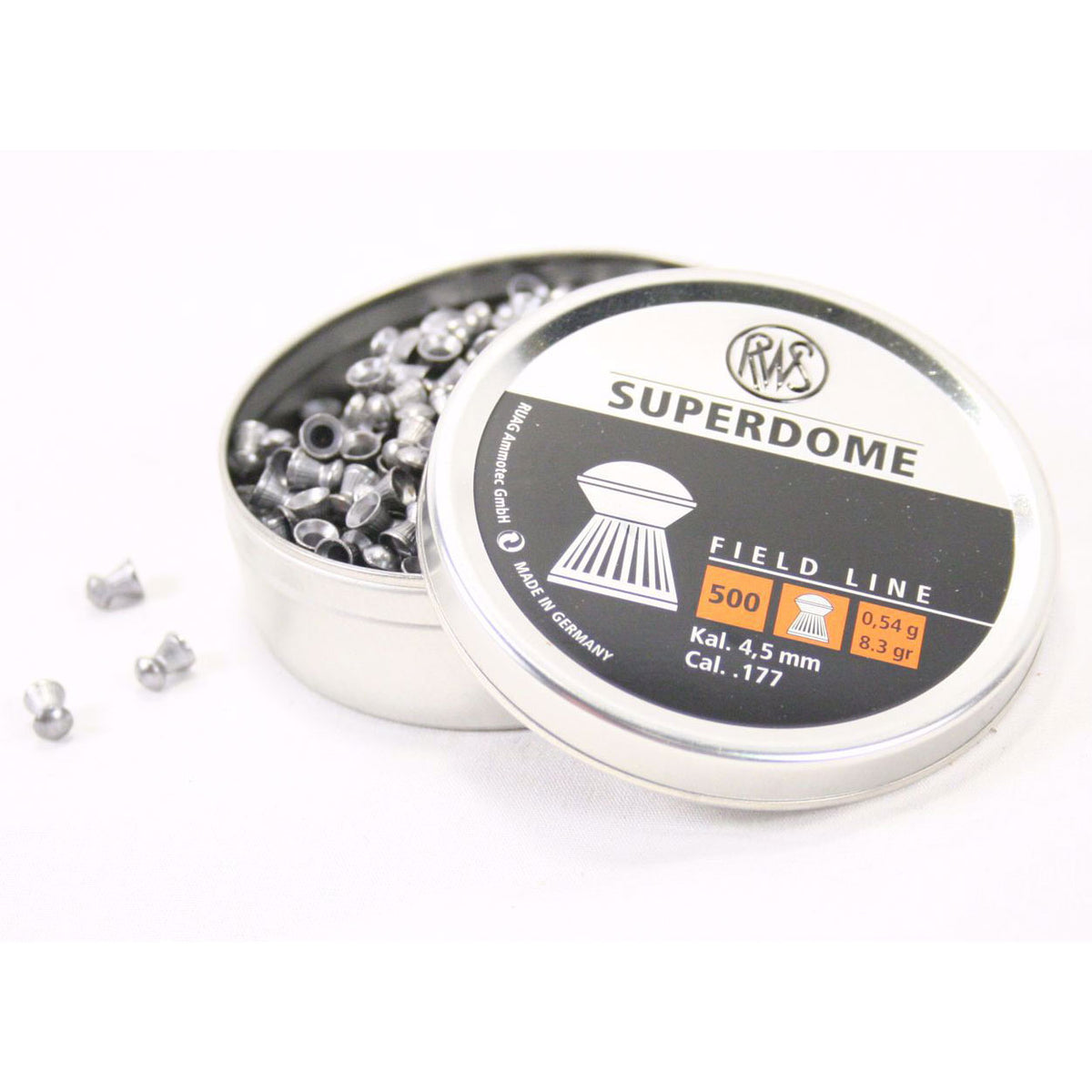 RWS Superdome Field Line Pellet Gun Pellets .177 Caliber, 8.3 Grains, 500 Count - TOPHATTER'S ARMORY DEALS