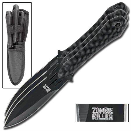 Zombie Killer 3 Piece Throwing Knives - Decimator - TOPHATTER'S ARMORY DEALS