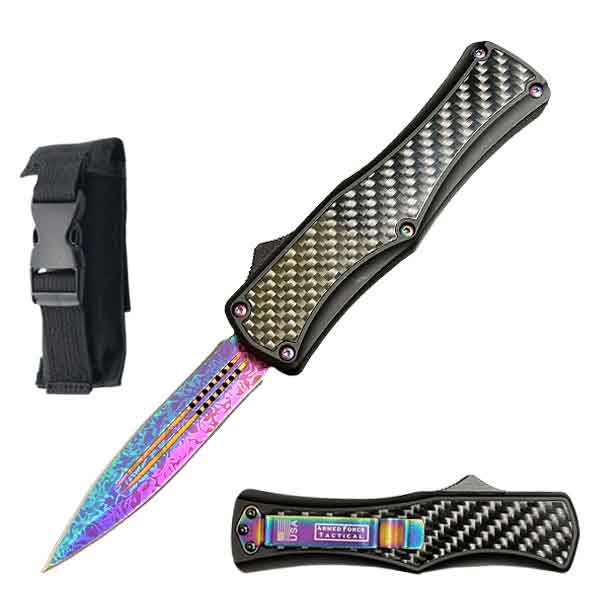 7.75" Titanium Blade Out Of The Front Automatic Knife  - TOPHATTER'S ARMORY DEALS