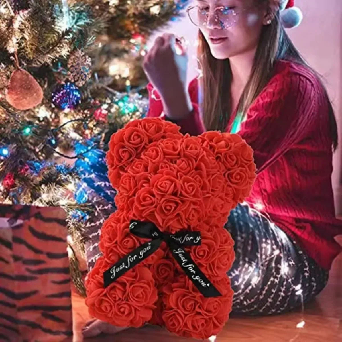 Rose Bear Artificial Foam Flowers for Gifts