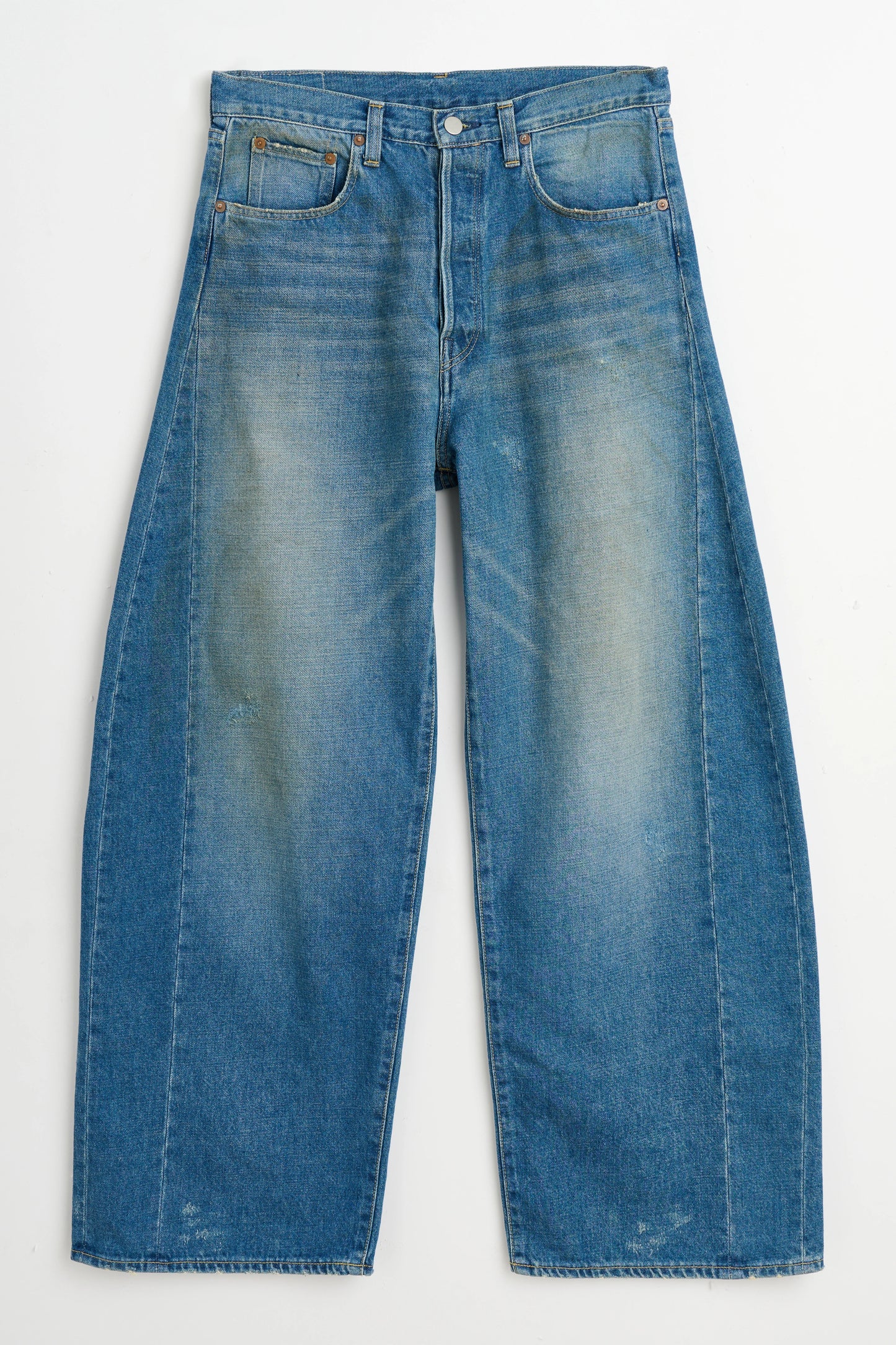 ssstein Deformation Wide Denim Jeans Indigo
