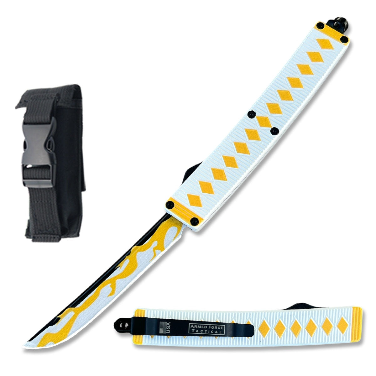 8.5" Demon Killer Anime Katana Style Automatic OTF Knife - TOPHATTER'S ARMORY DEALS