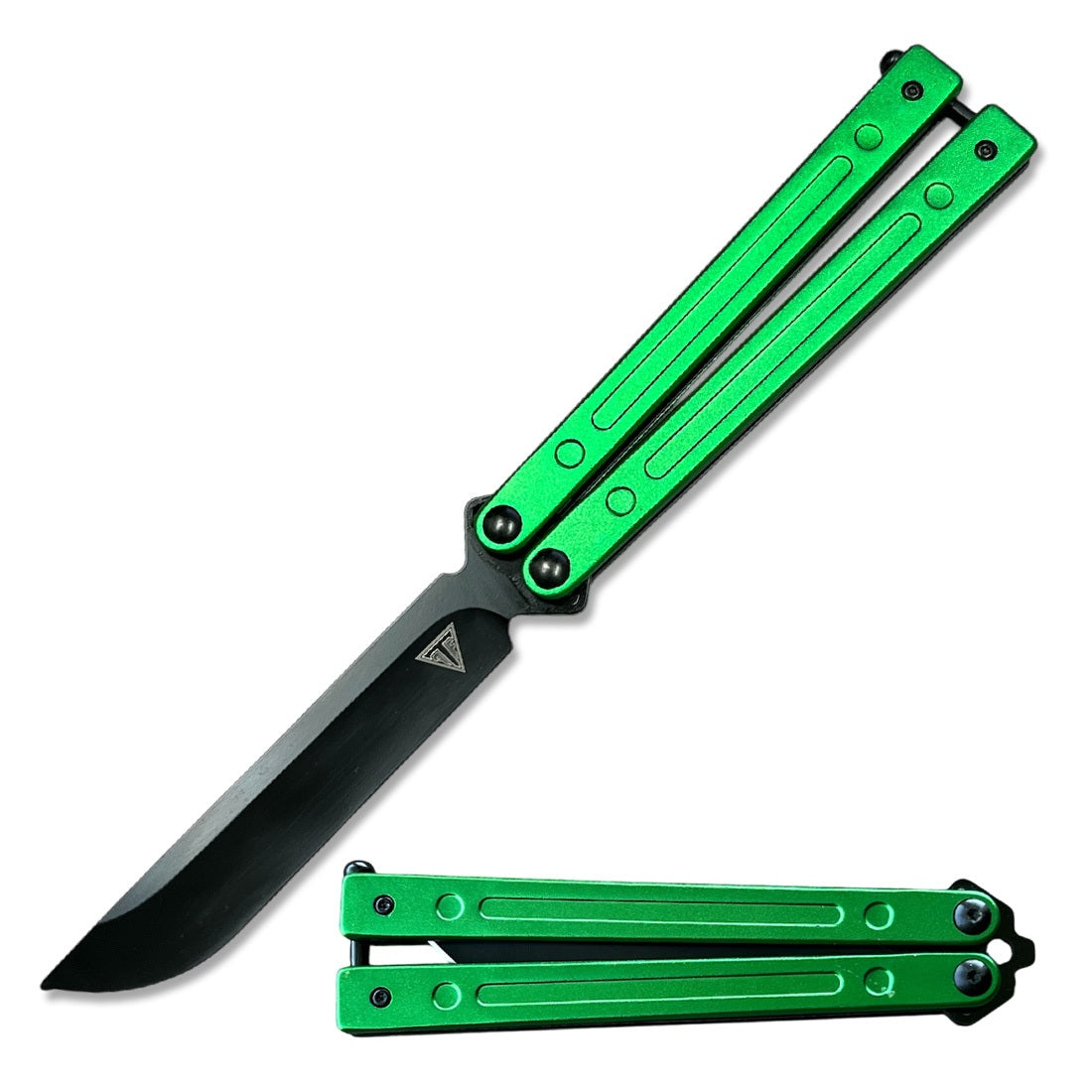 Green Aluminum Handle Ball Bearing Practice Butterfly Trainer - TOPHATTER'S ARMORY DEALS