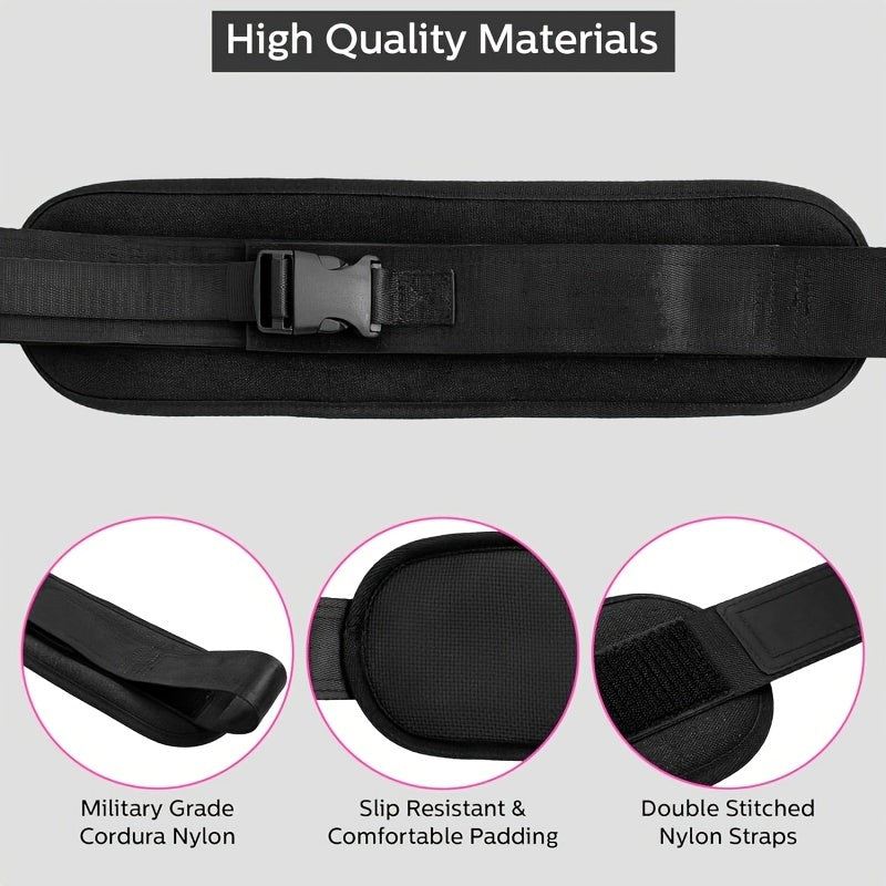 Weighted Waist Trainer Belt - Adjustable Resistance(Black)