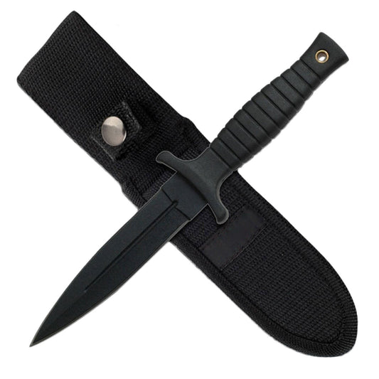 Black Ops Dual Double Edged Dagger Fixed Blade Boot Knife