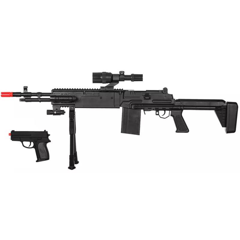P1114 Spring Airsoft Rifle and P618 Pistol Gun Combo - TOPHATTER'S ARMORY DEALS