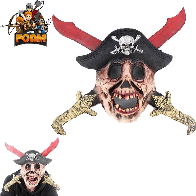 Pirate Skull Hat Blood Stained Swords Mask For Cosplay Halloween Masquerade - TOPHATTER'S ARMORY DEALS