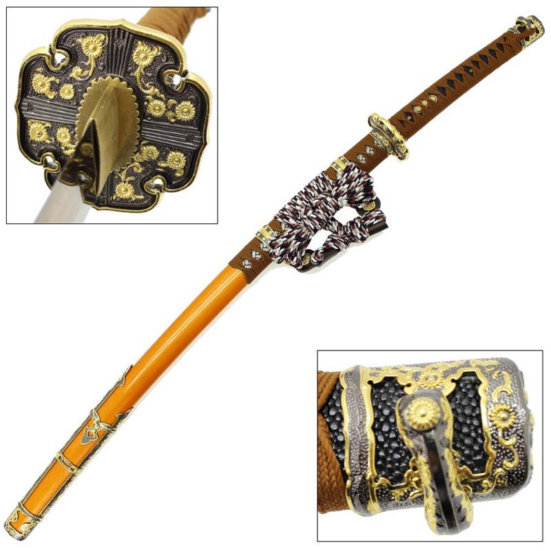Japanese Tachi Ceremonial Katana Hardened Samurai Sword Functional - TOPHATTER'S ARMORY DEALS