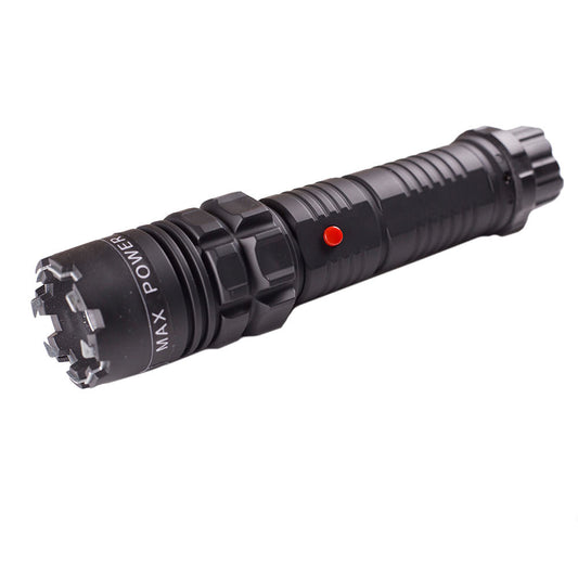 Black Max Power Stun Gun 10 Million Volt Rechargeable LED Flashlight New!