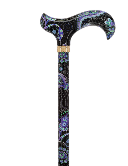 HD Pattern Designer Cane - Matching Handle & Shaft - Durable Adjustable Aluminum