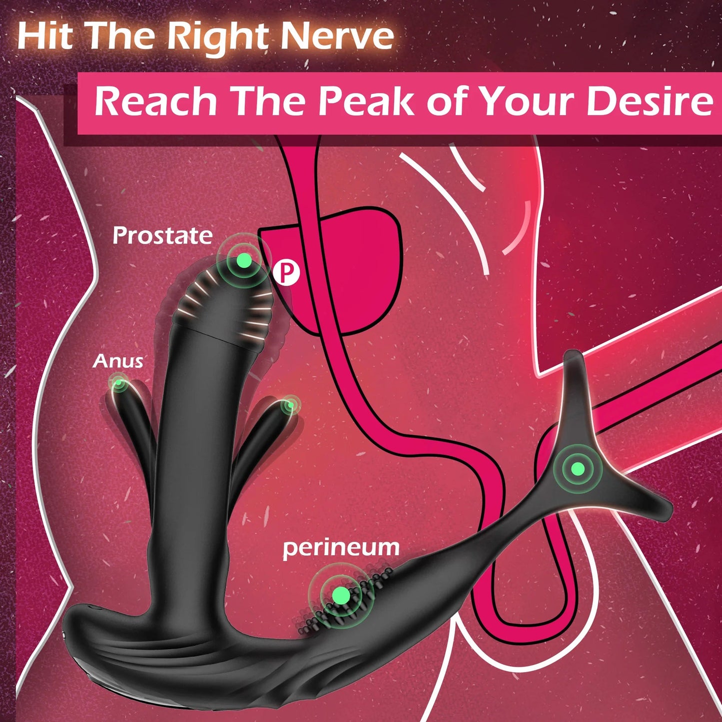 4 in 1 Prostate Massager with 10 Flapping & 10 Vibration