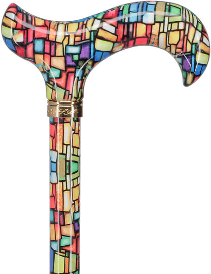 HD Pattern Designer Cane - Matching Handle & Shaft - Durable Adjustable Aluminum