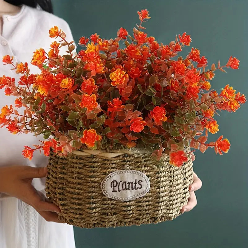 Vibrant Artificial Fall Flowers - Set of 4