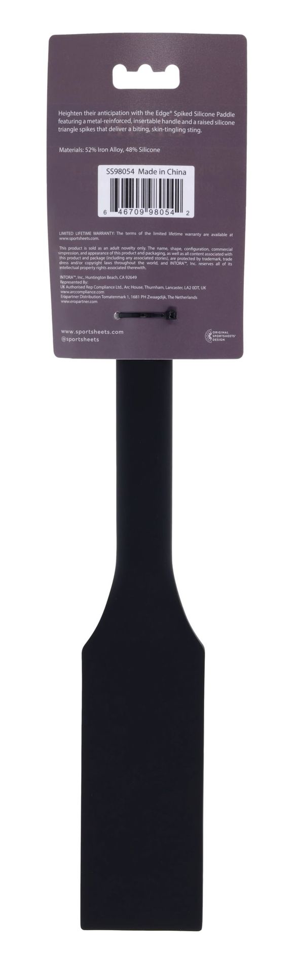 Edge Spiked Silicone Paddle w/ Insertable Handle