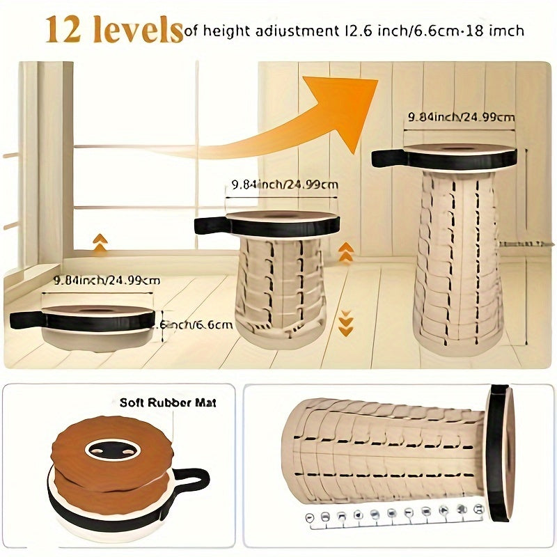 Ultra-Comfort Folding Stool with PU Cushion