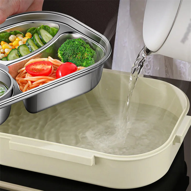 1000ml 304 Stainless Steel Insulated Lunch Box Beige