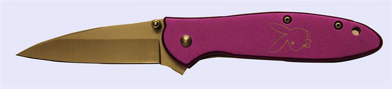 Purple PLAYBOY Bunny Assisted Opening Pocket Knife